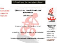 Tablet Screenshot of fahrrad-kanuverleih-rursee.de